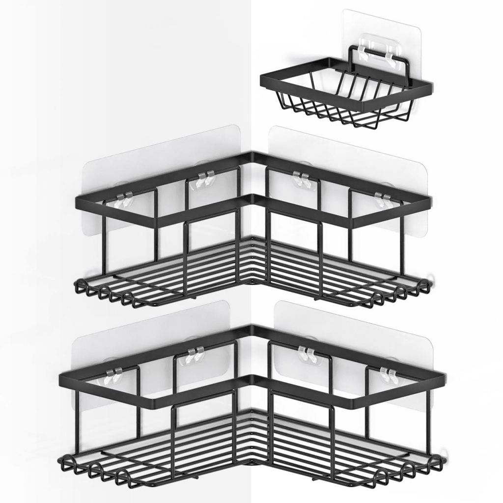 VINSANI LuxeCorner 3 - Piece Shower Caddy Organizer Set - Detour Finds
