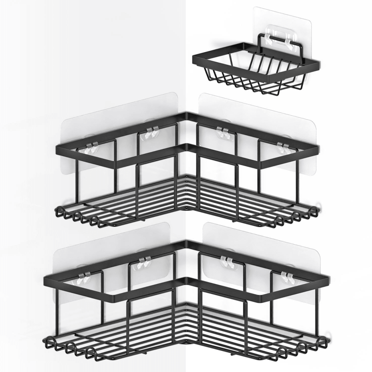VINSANI LuxeCorner 3 - Piece Shower Caddy Organizer Set - Detour Finds