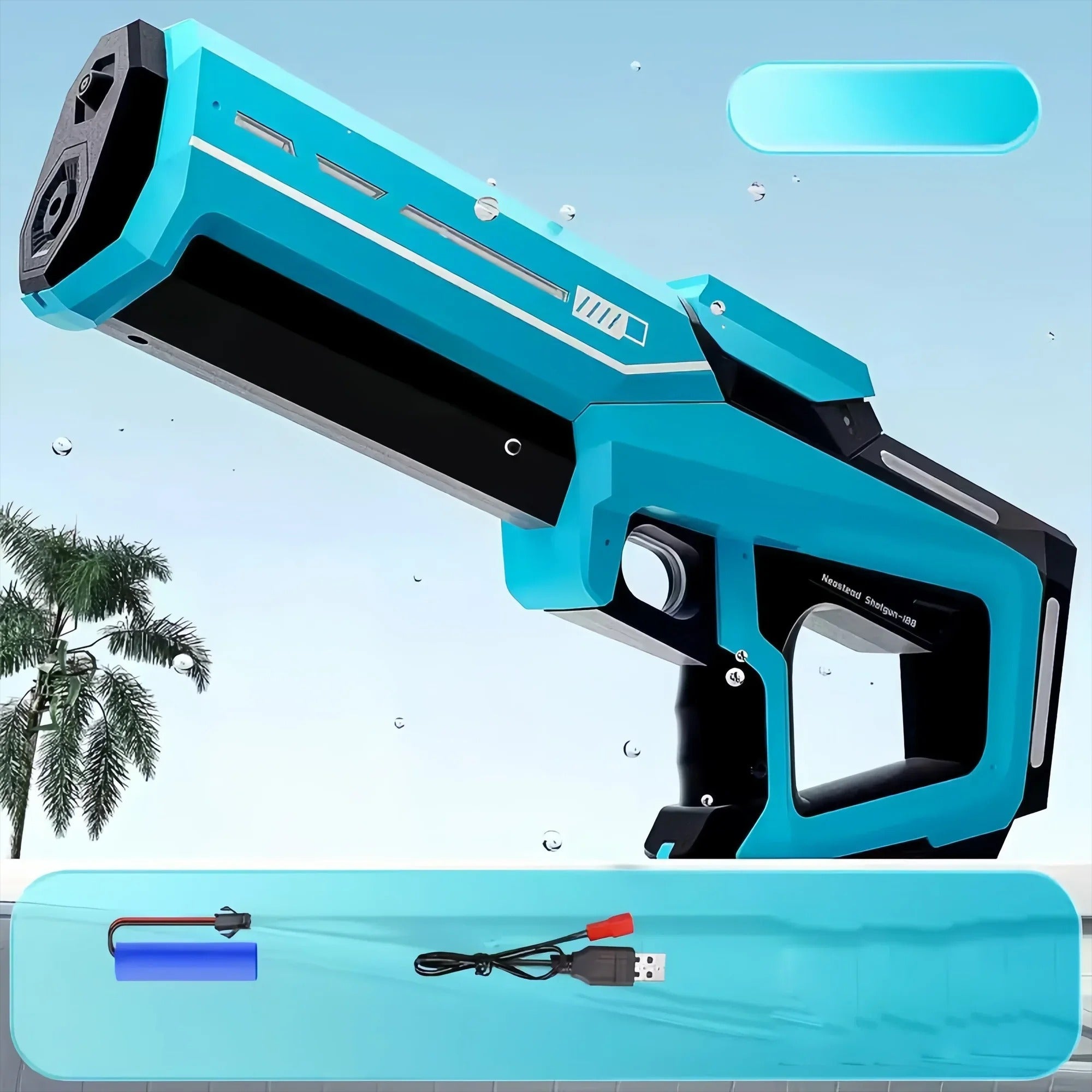 Electric Automatic Water Gun Toy – Rechargeable High - Power Summer Water Blaster with Long Range for Kids & Adults - Detour Finds