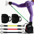 Zwart Enkel Strap Set Met Weerstandsbanden Unisex Fitness Enkelbanden Voor Been Training En Bil Oefeningen – Verstelbare Enkelband Straps Met Resistance Bands Voor Krachttraining Yoga En Thuis Fitness - Detour Finds