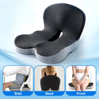 Premium Comfort Seat Cushion for Tailbone & Sciatica Pain Relief, Non-Slip Memory Foam Coccyx Pad for Office, Car, Gaming Chair & Wheelchair - Detour Finds
