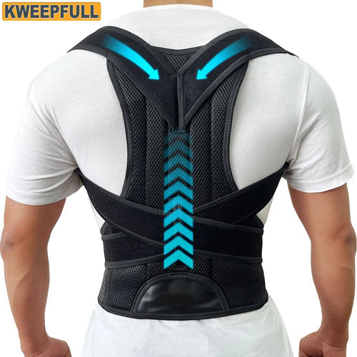 AlignVortex™ Adjustable Back Brace & Shoulder Posture Corrector – Upper Back Straightener - Detour Finds