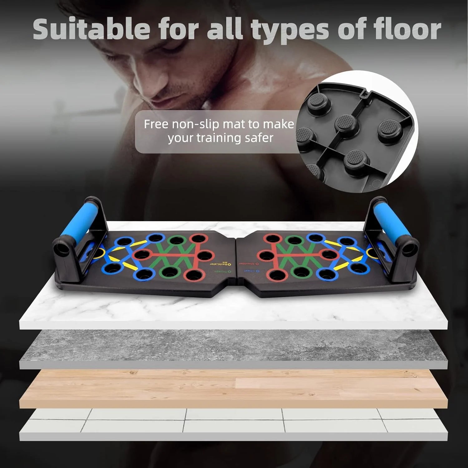 28 in 1 Push up Rack Board System Fitness Workout Train Home Gym Exercise Stands - Detour Finds