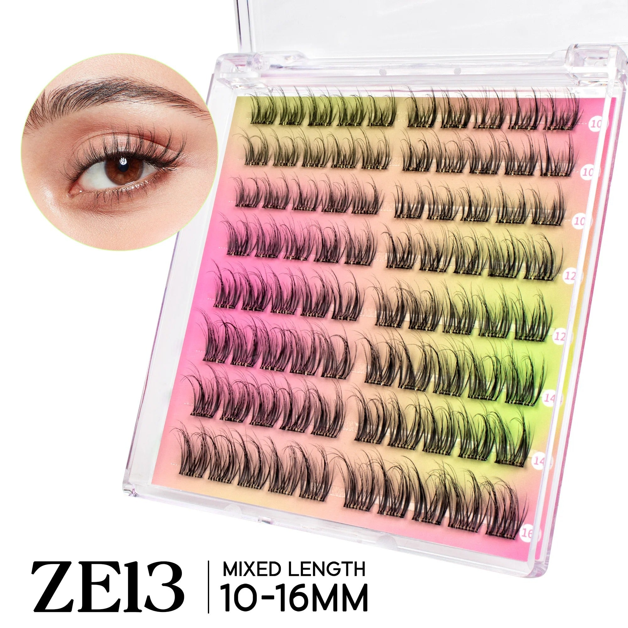 VYRILA Self - Adhesive Cluster Lashes – Glue - Free DIY Individual Eyelash Extensions Natural Soft Segmented Lashes - Detour Finds