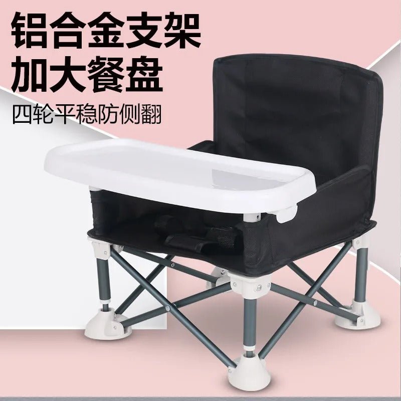 Foldable Portable Baby Dining Chair – Travel Feeding Seat with Safety Belt & Removable Tray (3–36 Months) - Detour Finds