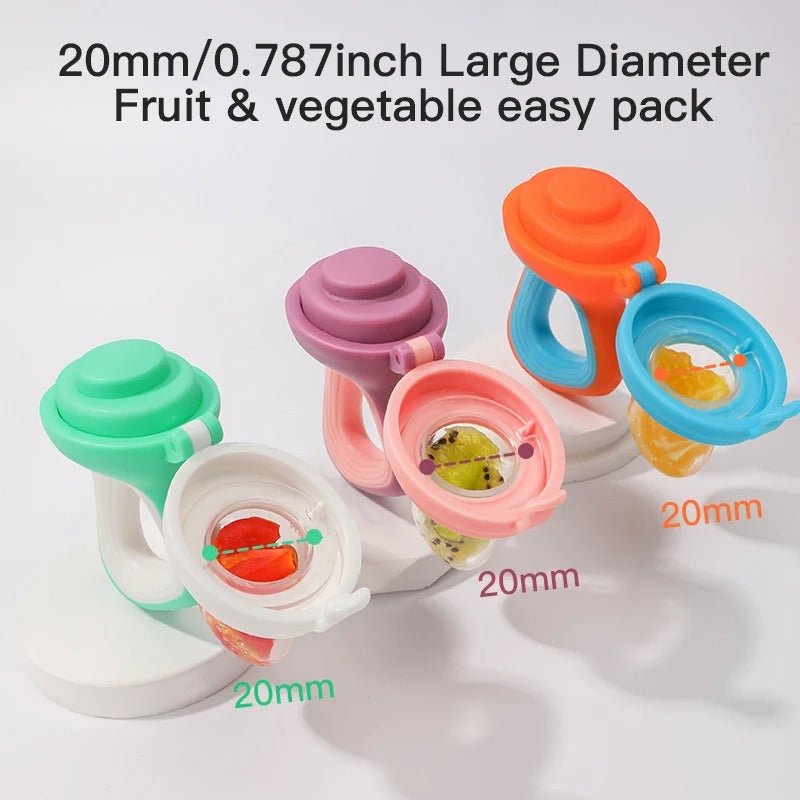 Baby Fruit & Vegetable Feeder – Food - Grade Silicone Infant Self - Feeding Pacifier with Medium Mesh Bag - Detour Finds