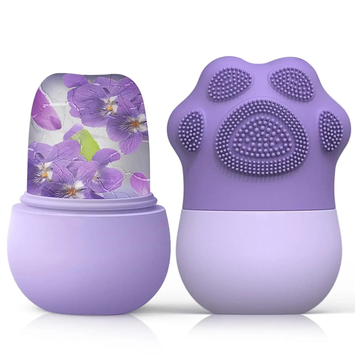 FrostGlow™ 2-in-1 Facial Ice Roller & Silicone Cleansing Brush - Detour Finds