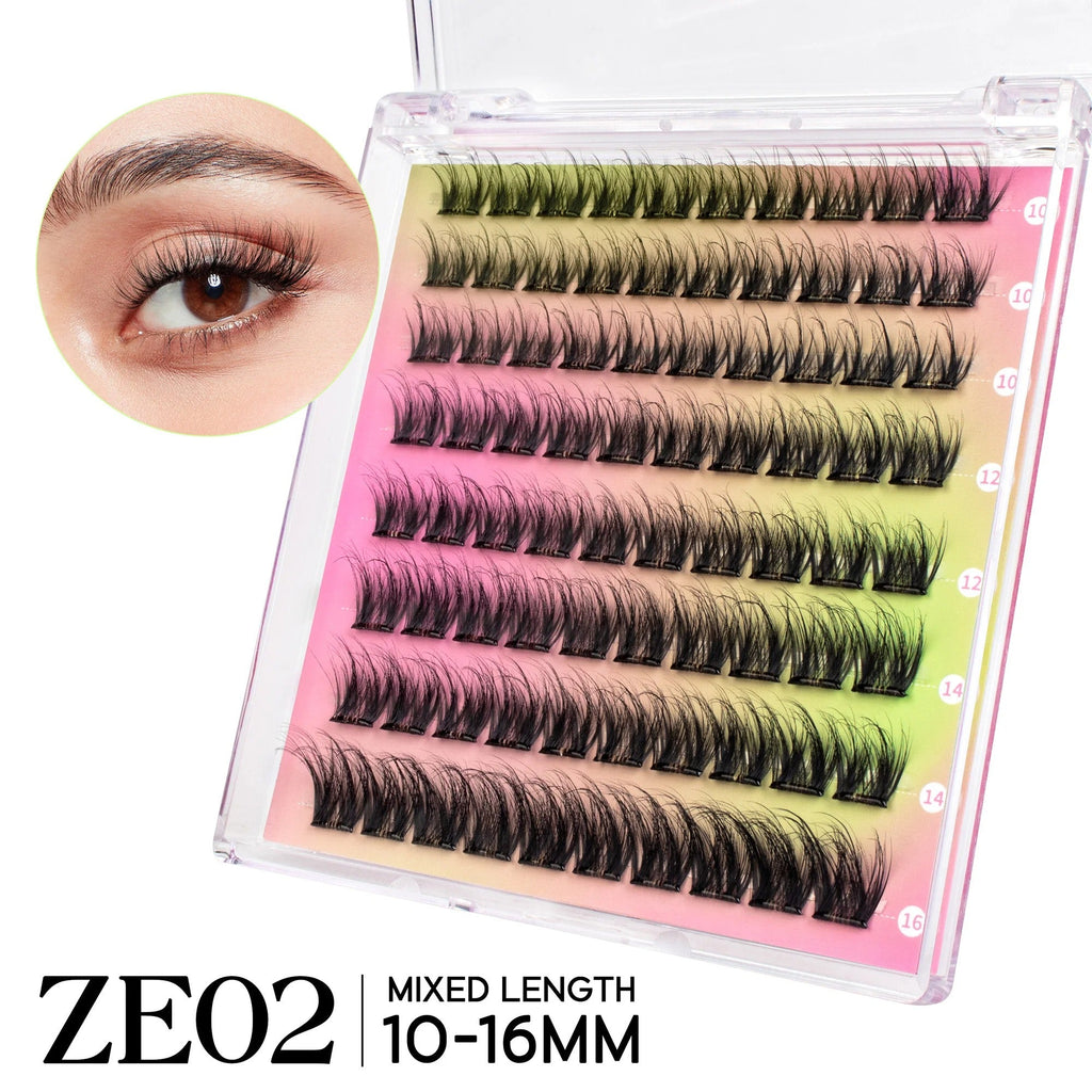 VYRILA Self - Adhesive Cluster Lashes – Glue - Free DIY Individual Eyelash Extensions Natural Soft Segmented Lashes - Detour Finds