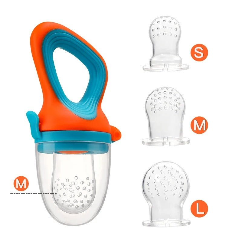 Baby Fruit & Vegetable Feeder – Food - Grade Silicone Infant Self - Feeding Pacifier with Medium Mesh Bag - Detour Finds