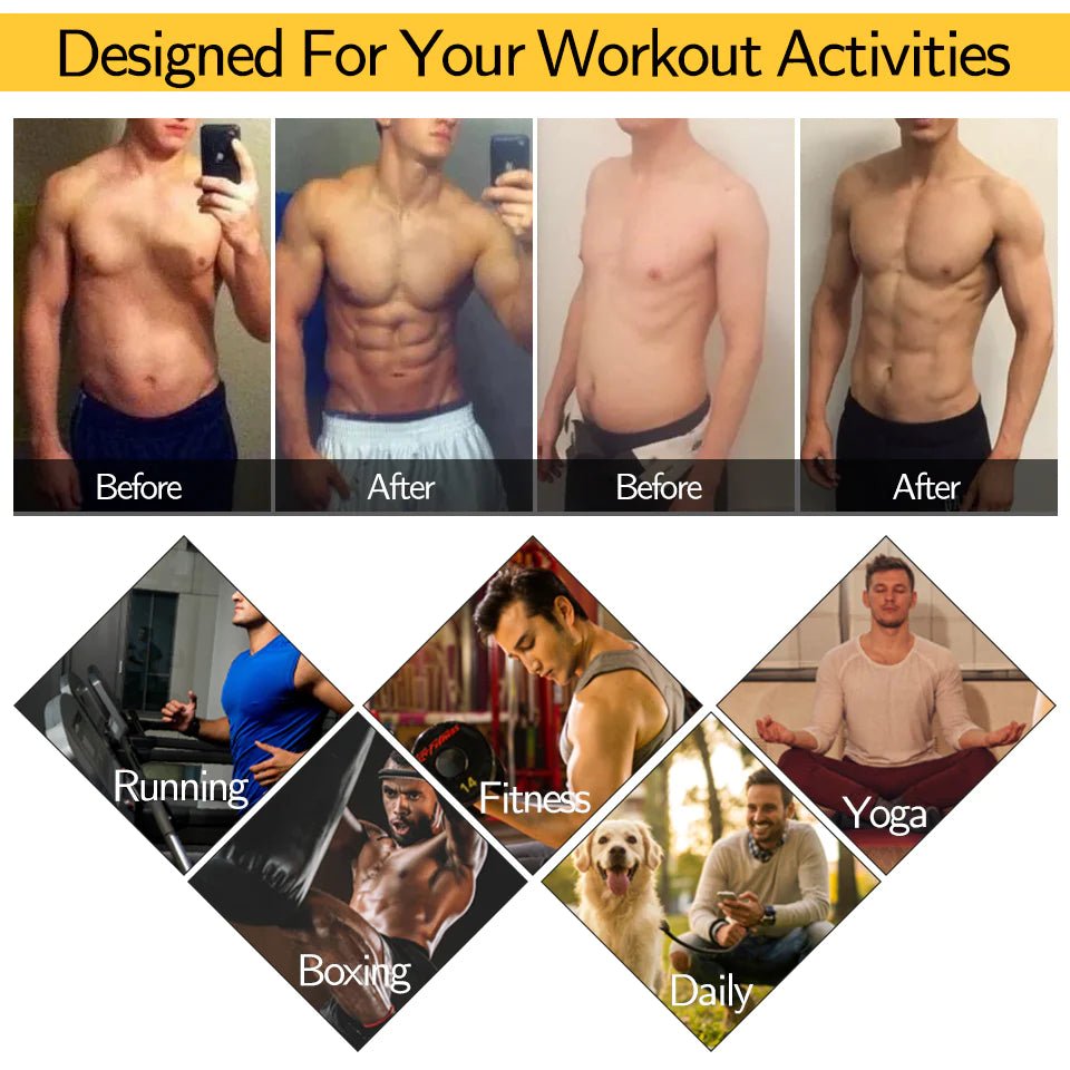 Men Body Shaper Waist Trainer Sauna Suit Sweat Vest Slimming Underwear Weight Loss Shirt Fat Burner Workout Tank Tops Shapewear - Detour Finds