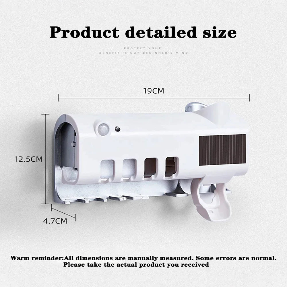 PureGuard™ UV Toothbrush Sterilizer & Automatic Toothpaste Dispenser - Detour Finds