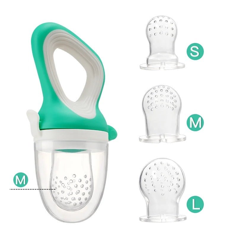 Baby Fruit & Vegetable Feeder – Food - Grade Silicone Infant Self - Feeding Pacifier with Medium Mesh Bag - Detour Finds