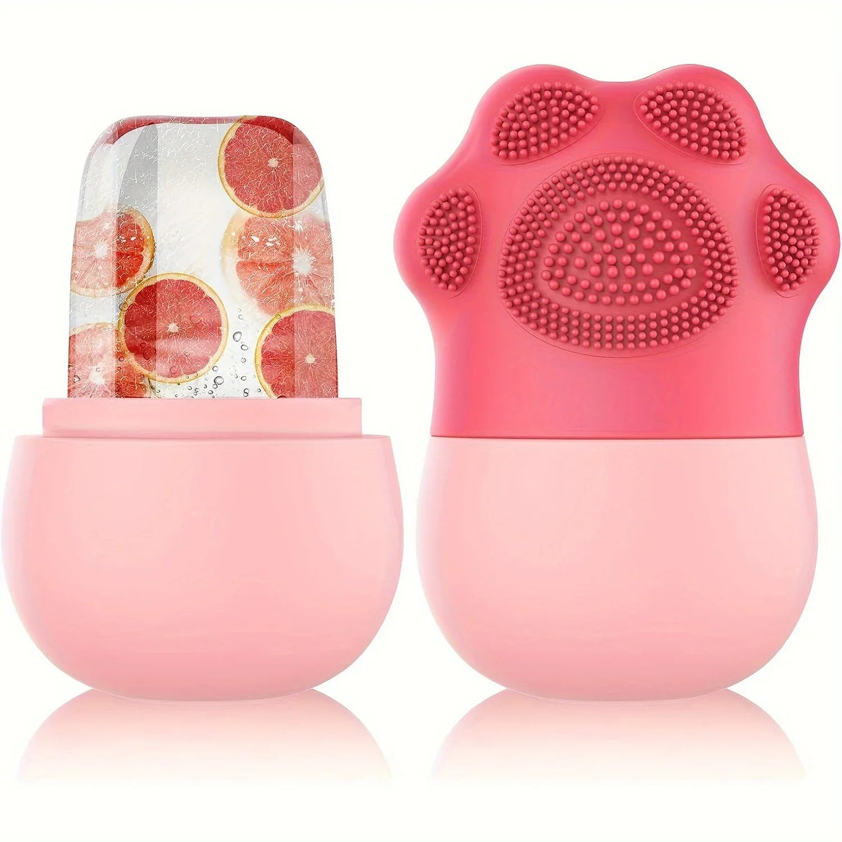 FrostGlow™ 2-in-1 Facial Ice Roller & Silicone Cleansing Brush - Detour Finds