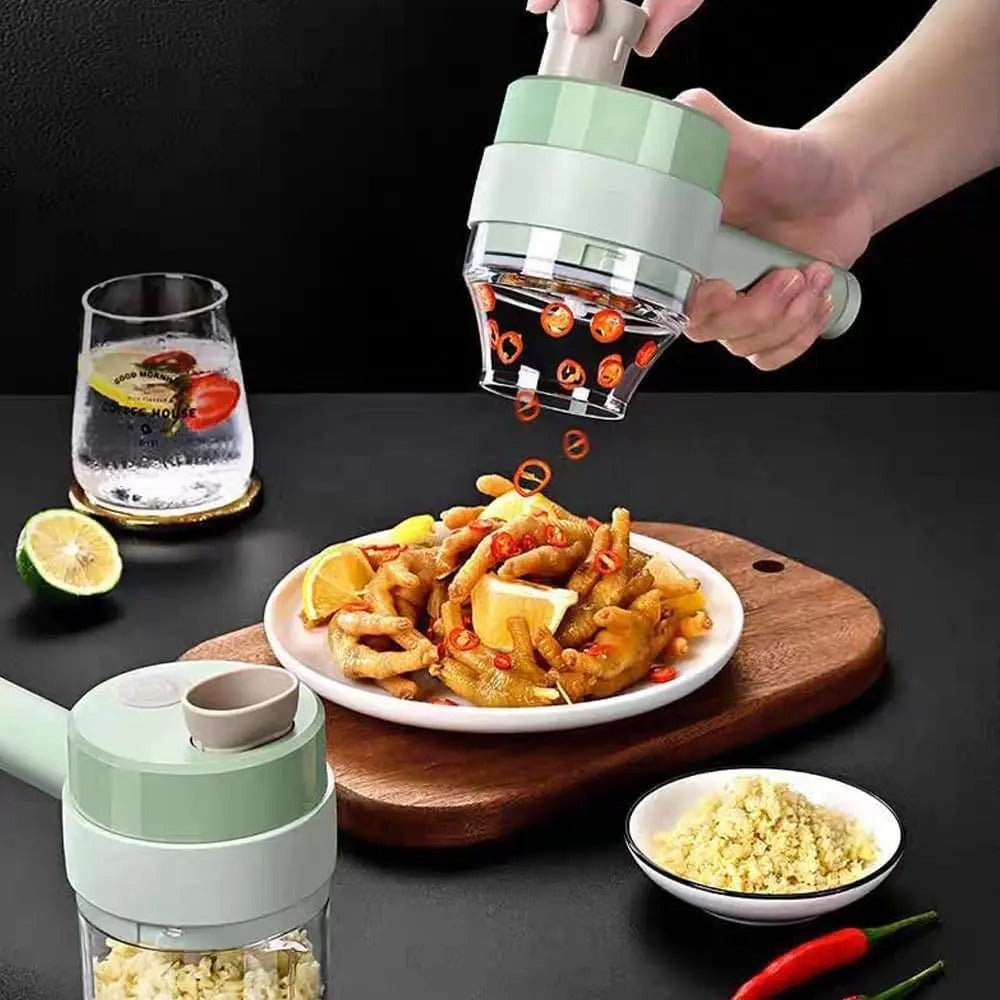 Electric Vegetable Cutter & USB Mini Food Processor – Handheld Multifunction Fruit, Meat & Garlic Chopper - Detour Finds