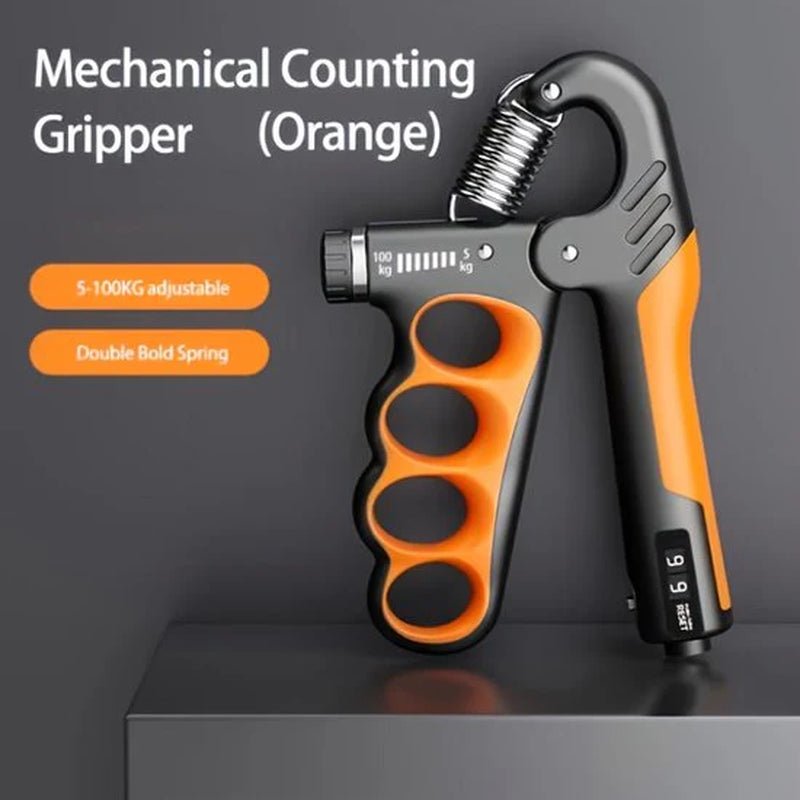 Oranje Handtrainer Grip Trainer Hand Kracht Trainer Verstelbare Hand Grip Versterker Met Teller En Metalen Veer 5-100 Kg Pols Trainer Fitness Hand Knijper Voor Heren En Dames Voor Hand Training En Vinger Oefeningen - Detour Finds