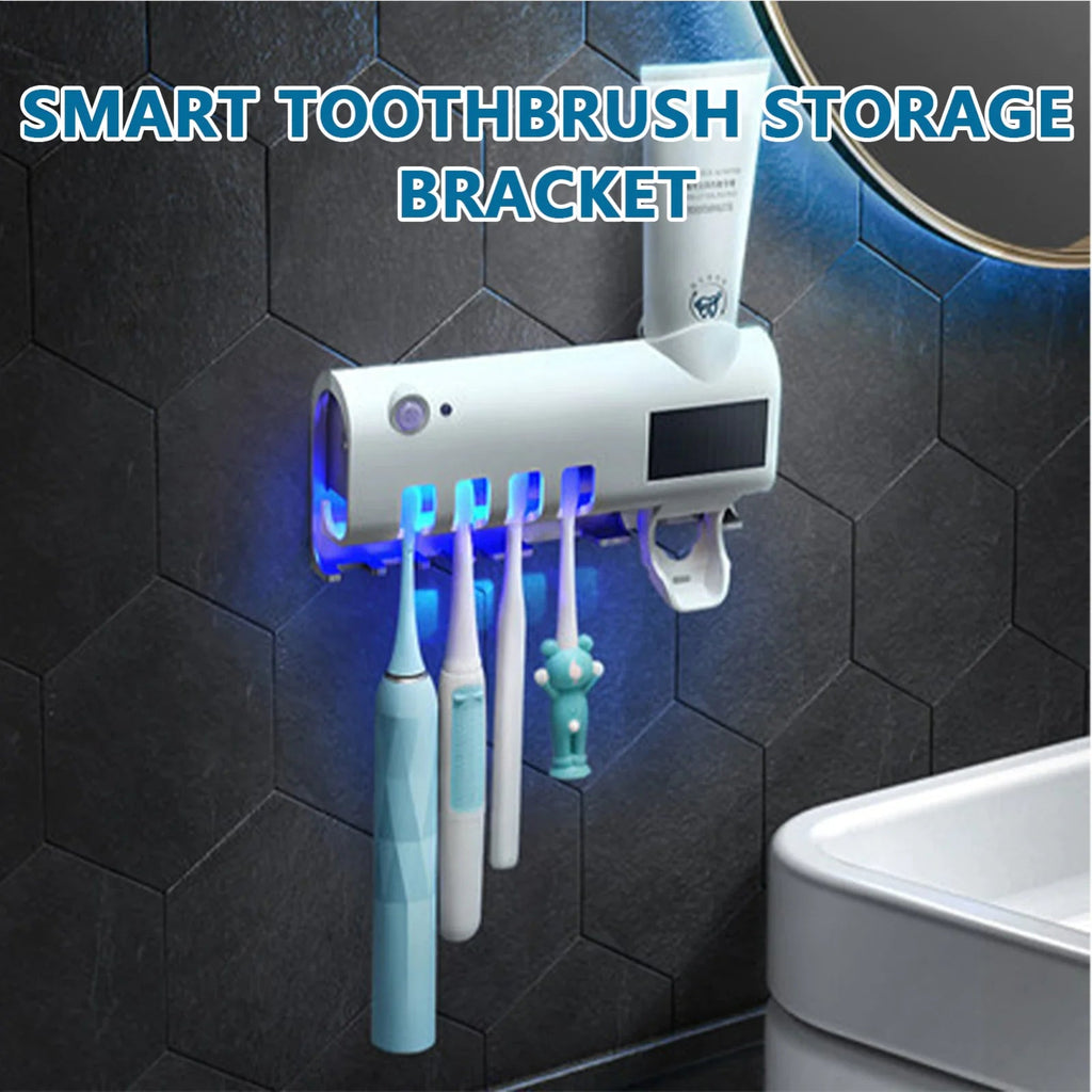 PureGuard™ UV Toothbrush Sterilizer & Automatic Toothpaste Dispenser - Detour Finds