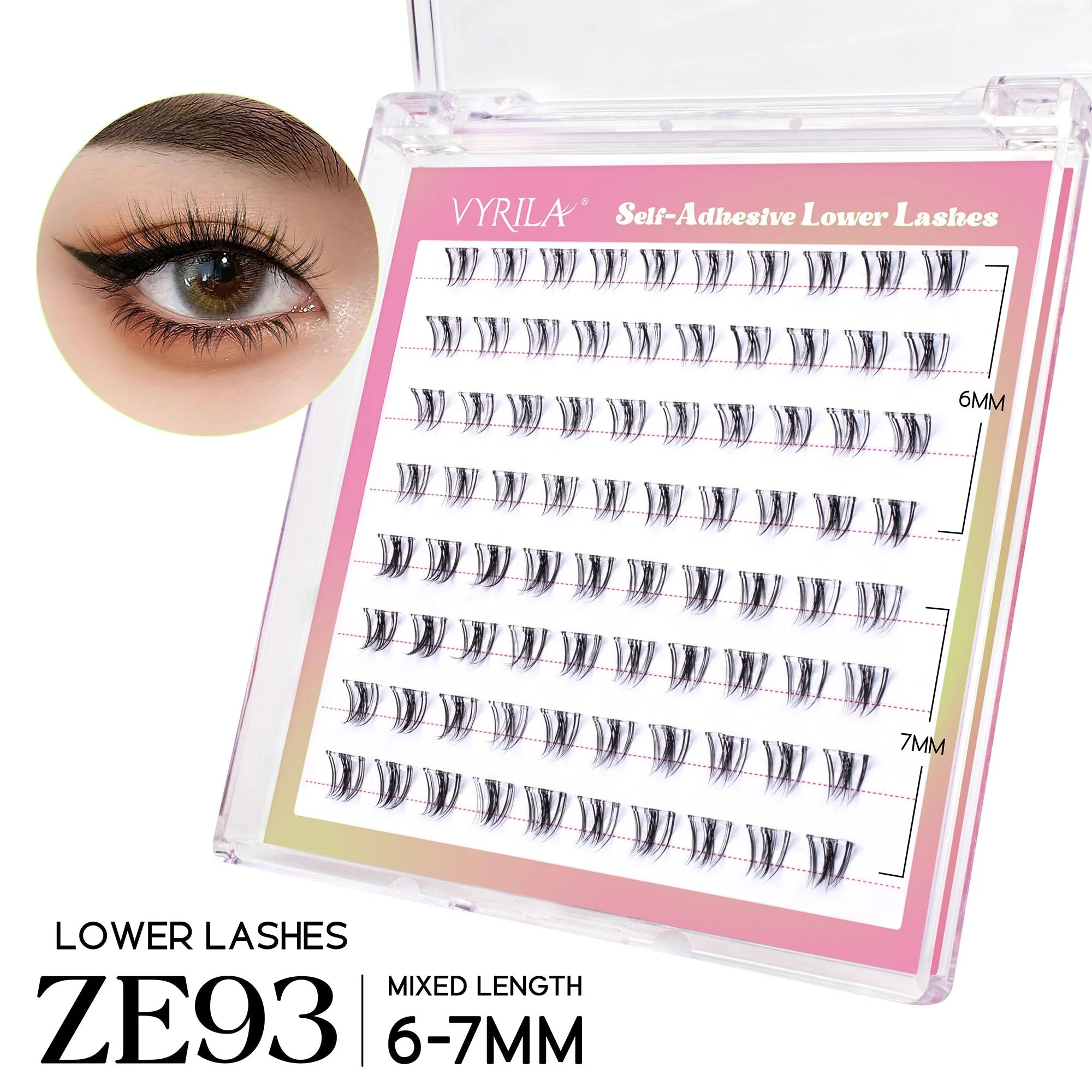 VYRILA Self - Adhesive Cluster Lashes – Glue - Free DIY Individual Eyelash Extensions Natural Soft Segmented Lashes - Detour Finds