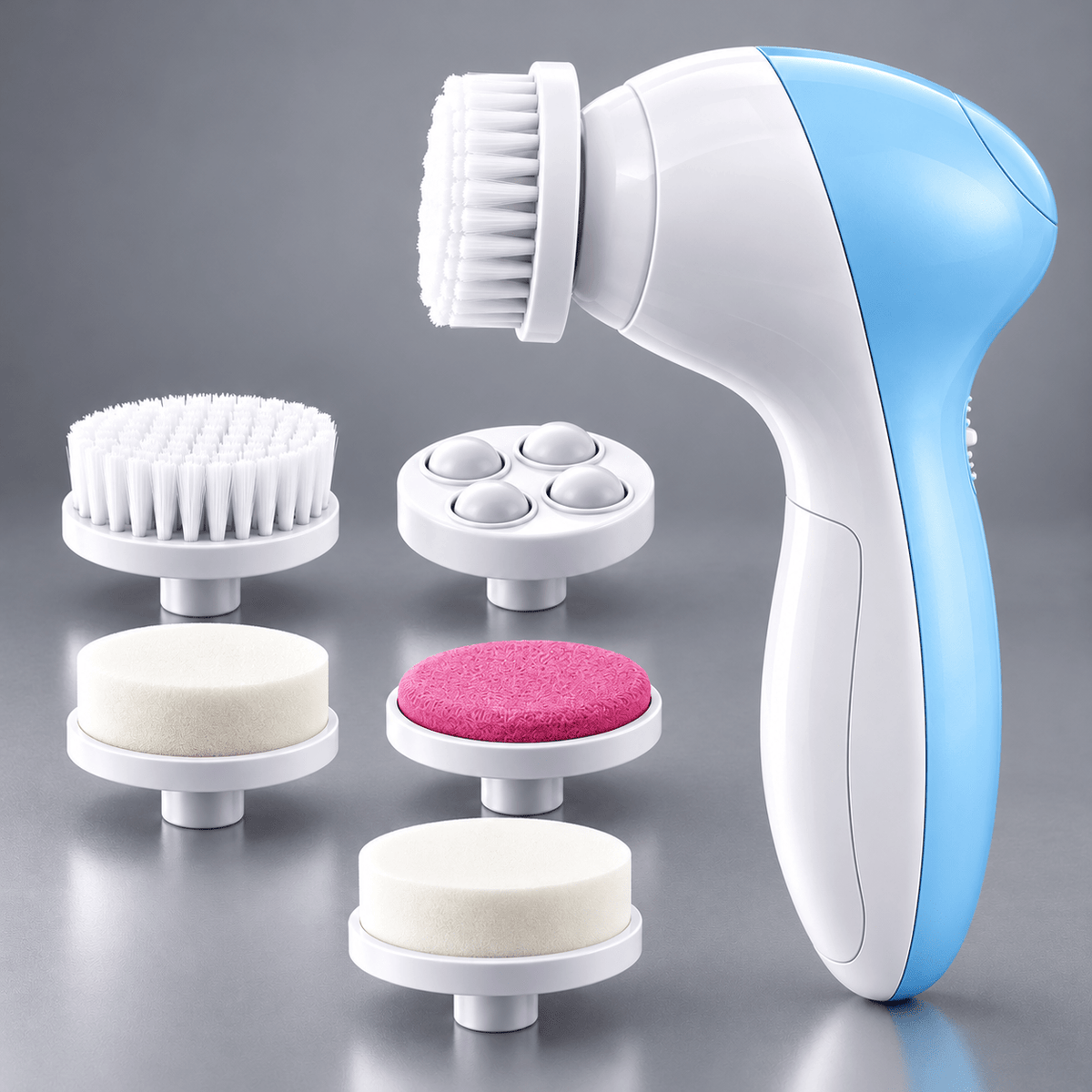 PureGlow™7-in-1 Electric Facial Cleansing & Exfoliating Brush - Detour Finds