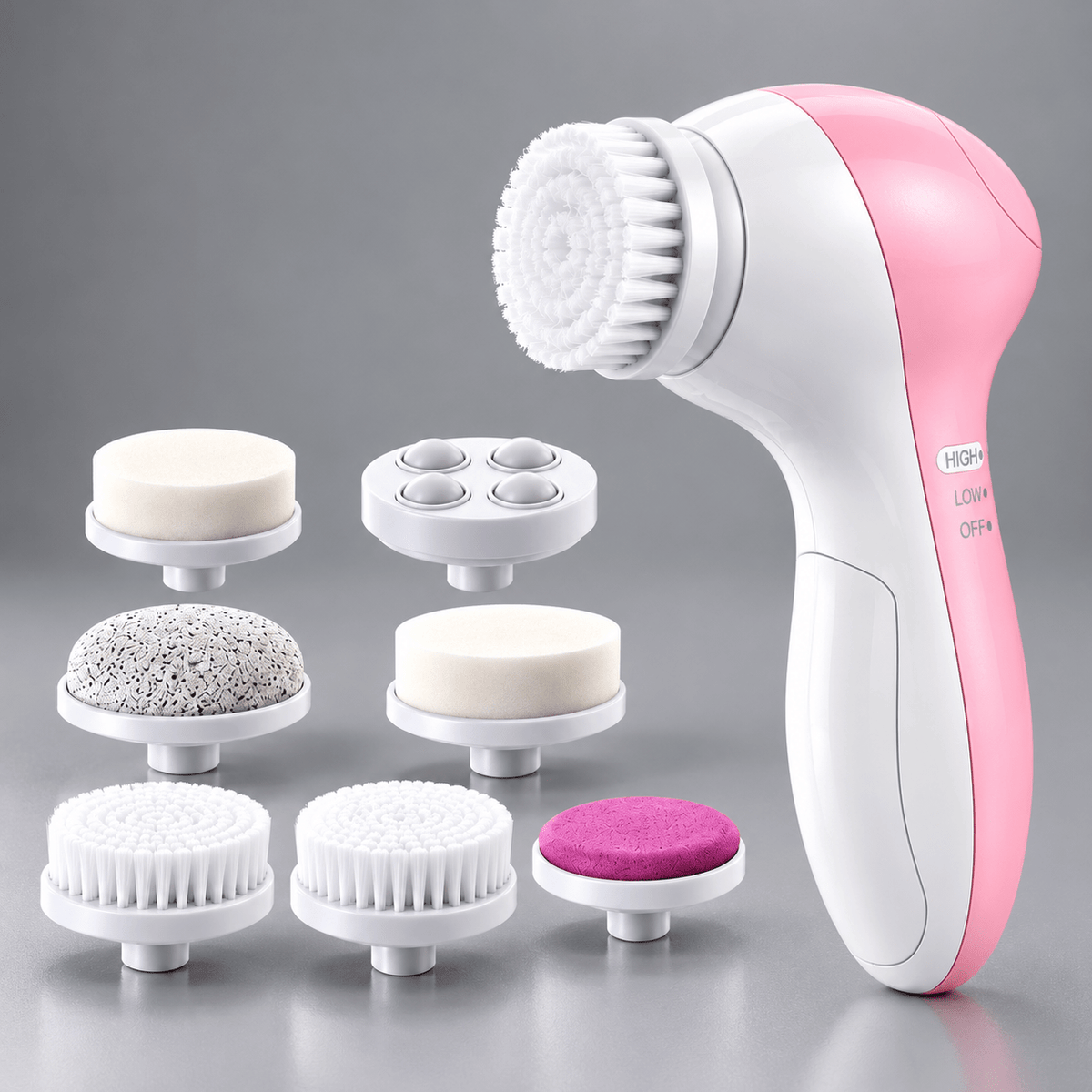 PureGlow™7-in-1 Electric Facial Cleansing & Exfoliating Brush - Detour Finds