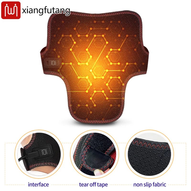ThermaEase™ Heated Neck Massager Wrap – 3-Level Adjustable Heat & Relaxation Support - Detour Finds